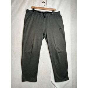 Nike Dri-FIT Mens XL Training Pants Gray Heathered Fleece Lined Joggers 2355
